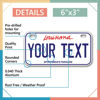 Picture of InkMyPlate Personalized Louisiana Small License Plate | Bike 6x3 inch | Select from All 50 States | 3 Sizes | Custom License Plates for Kids Bicycles | Power Wheels | USA Thick .040 Aluminum