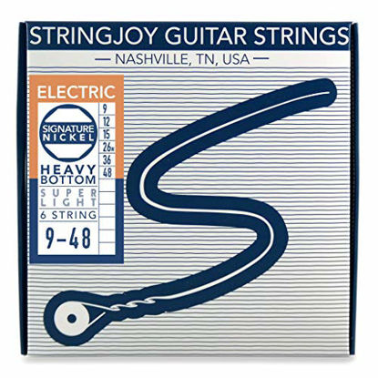 Picture of Stringjoy HVY9 Signature Nickel Electric Guitar Strings, (Heavy Bottom Super Light Gauge - 9-48)