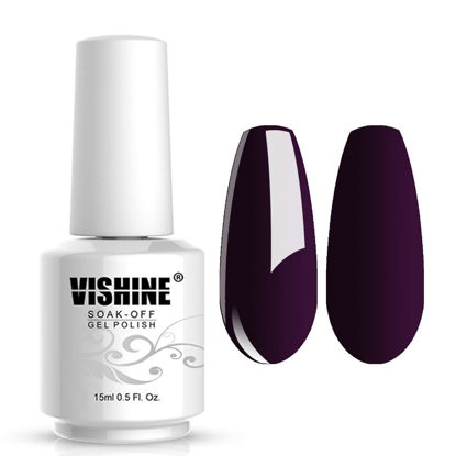 Picture of Vishine Gelpolish Professional UV LED Soak Off Varnish Color Gel Nail Polish Manicure Salon Purple (1417)