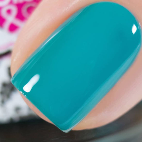 Picture of Vishine Nail Gel Polish, 15ml Soak Off Nail Gel Polish Nail Art Manicure Salon DIY at Home Long-lasting - Turquoise 0.5 OZ