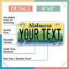 Picture of InkMyPlate Personalized Alabamas Small License Plate | Bike 6x3 inch | Select from All 50 States | 3 Sizes | Custom License Plates for Kids Bicycles | Power Wheels | USA Thick .040 Aluminum