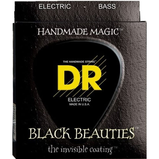 Picture of DR Strings BLACK BEAUTIES™ - BLACK Coloured Bass Strings: Heavy 50-110