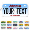 Picture of InkMyPlate Personalized Arkansas Small License Plate | Bike 6x3 in |Select from All 50 States | 3 Sizes |Custom License Plates for Kids Bicycles | Power Wheels | Wagons | USA Thick .040 Aluminum