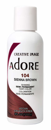 Picture of Adore Semi-Permanent Haircolor #104 Sienna Brown 4 Ounce (118ml) (6 Pack)