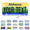 Picture of InkMyPlate Personalized Alabama Green Car License Plate | 12x6 Inch | Select from All 50 States | 3 Sizes | Custom Alabama Plate for Front Car Bumper | Personalized Car Tags | USA Thick .040 Aluminum