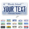 Picture of InkMyPlate Personalized Rhode Island Car License Plate | 12x6 Inch | Select from All 50 States | 3 Sizes | Custom Plate for Front Car Bumper | Personalized Car Tags | USA Thick .040 Aluminum