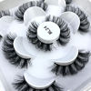 Picture of HBZGTLAD 5 Pairs 25 mm 3d Mink Lashes Bulk Faux with Custom Box Wispy Natural Mink Lashes Pack Short Wholesales Natural False Eyelashes (ML-24)