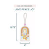 Picture of Car Air Fresheners by Studio Oh! - Pack of 2 Love Peace Joy Scented Hanging Air Fresheners - Unique & Exclusive Fragrance with DeoBoost Odor Eliminator