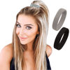 Picture of PONY-O 2 Pack 1 Gray, 1 Black Original Patented Hair Accessory, Ponytail Holder, Hair Tie alternative