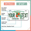 Picture of InkMyPlate Personalized Florida Small License Plate | Bike 6x3 inch | Select from All 50 States | 3 Sizes | Custom License Plates for Kids Bicycles | Power Wheels | USA Thick .040 Aluminum