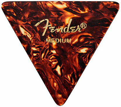 Picture of Fender Classic Celluloid Guitar Picks 355 Shape, Tortoise Shell, Medium, 72-Pack