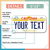 Picture of InkMyPlate Personalized California Old Small License Plate | Bike 6x3 inch | Select from All 50 States | 3 Sizes | Custom License Plates for Kids Bicycles | Power Wheels | USA Thick .040 Aluminum