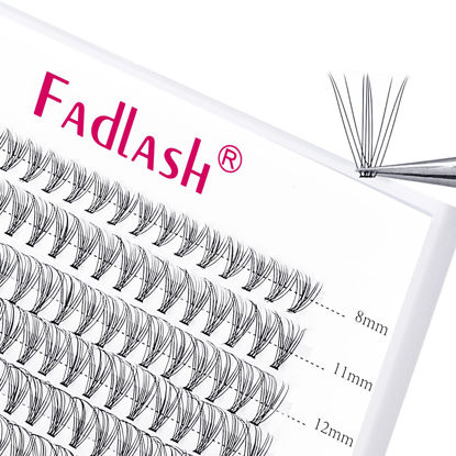 Picture of DIY Eyelash Extension 10D 20D 30D 40D Cluster Lashes Mixed Tray Natural Long Mink Individual Lashes Reusable False Eyelashes Extension (10D-0.07-D, 8-15mm)