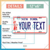 Picture of InkMyPlate Personalized New York Statue Car License Plate | 12x6 Inch | Select from All 50 States | 3 Sizes | Custom Plate for Front Car Bumper | Personalized Car Tags | USA Thick .040 Aluminum