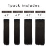 Picture of REECHO 18" Straight Long 4 PCS Set Thick Clip in on Hair Extensions Black Brown