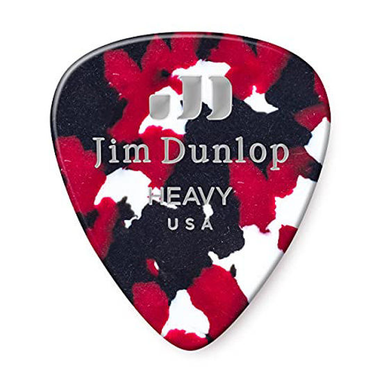 Picture of Dunlop 483P06HV Genuine Celluloid, Confetti, Heavy, 12/Player's Pack