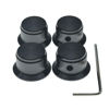 Picture of KAISH 4pcs Aluminium Potentiometer Knobs 1/4" Universal Top Hat Knobs Bell Control Knob with Set Screw for Guitar/Bass/AMPS/Preamps Black without Indicator