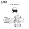 Picture of KAISH 4pcs Aluminium Potentiometer Knobs 1/4" Universal Top Hat Knobs Bell Control Knob with Set Screw for Guitar/Bass/AMPS/Preamps Black without Indicator