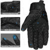 Picture of ILM Alloy Steel Touchscreen Bicycle Motorcycle Motorbike Powersports Racing Gloves (XXL, Black) Model 10C