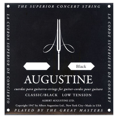 Picture of Augustine AUGBLK-5A Coated 80/20 Bronze Classical Guitar Strings, Light