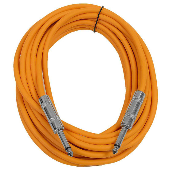 Picture of Seismic Audio - SASTSX-25 - 25 Foot TS 1/4" Guitar, Instrument, or Patch Cable Orange