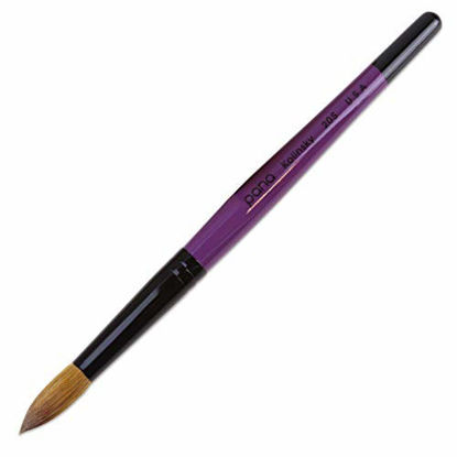Picture of Profession Purple Wood Kolinsky Acrylic Nail Brush (Size: 6, 8, 10, 12, 14, 16, 18, 20, & 22) PANA Brand High End Quality 100% Pure Kolinsky Hair (Size 20)