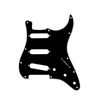 Picture of Musiclily SSS 11 Holes Strat Electric Guitar Pickguard and BackPlate Set for Fender USA/Mexican Made Standard Stratocaster Modern Style Guitar Parts,3Ply Black