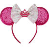 Picture of Eisyaa Mouse Ears Bow Headbands, Sequin Minnie Ears Headband Glitter Party Princess Decoration Cosplay Costume (Rose-Red Crown)