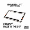 Picture of JASS GRAPHIX American Flag License Plate Frame - Thin Orange Line- Car Tag Frame -Orange On White Search and Rescue SAR