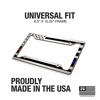 Picture of JASS GRAPHIX American Flag License Plate Frame - Thin Red Line Thin Blue Line- Car Tag Frame -Red Blue On Whiite Police Firefighter