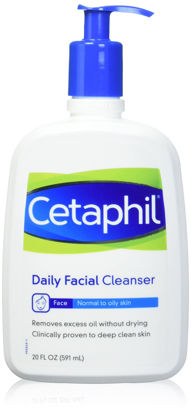 Picture of Cetaphil Face Wash, Daily Facial Cleanser for Combination to Oily Sensitive Skin, Gentle Foaming Deep Clean Without Stripping, 20 fl oz (Pack of 1)