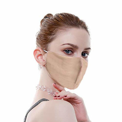 Picture of 100% Mulberry Silk Face Masks Fashion Mask 19 Momme Silk Mask for Sensitive Women,Lightmaroon