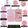 Picture of Toiletry Bag Multifunction Cosmetic Bag Portable Makeup Pouch Waterproof Travel Hanging Organizer Bag for Women - Pink