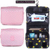 Picture of Toiletry Bag Multifunction Cosmetic Bag Portable Makeup Pouch Waterproof Travel Hanging Organizer Bag for Women - Pink