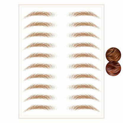 Picture of Brows by Bossy Temporary Eyebrow Tattoos Waterproof Eyebrow Stickers, False Tattoos Hair Like Peel Off Instant Transfer Brows For Women And Men | Natural Strokes, Shaping, Tint?