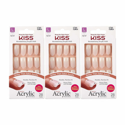 Picture of KISS Salon Acrylic Natural Nails KSAN (3 PACK, KSAN04)