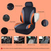 Picture of CAR PASS Line Rider Sporty Cloth 11PCS Universal Fit Car Seat Cover -100% Breathable with 5mm Composite Sponge Inside,Airbag Compatible,3zipper Bench(Full Set, Black and Orange)