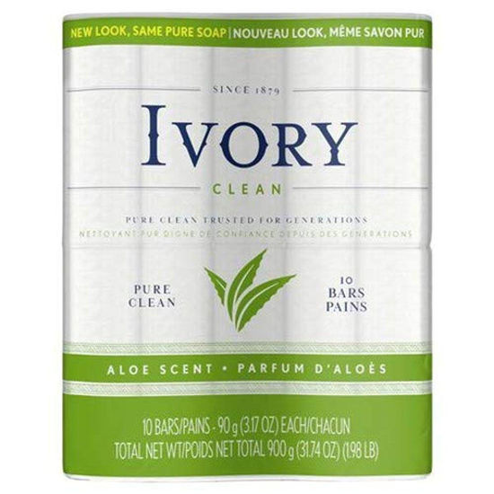 Picture of Ivory Bar Soap Aloe Scent, 3.17 Ounce (Pack of 10)