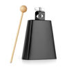 Picture of Vangoa 5 inch Metal Steel Cow Bell Noise Maker with Stick for Drumset Kit Percussion