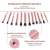 Picture of MSQ Eye Makeup Brushes 12pcs Eyeshadow Makeup Brushes Set with Soft Synthetic Hairs & Real Wood Handle for Eyeshadow, Eyebrow, Eyeliner, Blending (Pink)