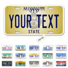 Picture of InkMyPlate Personalized Mississippi Car License Plate | 12x6 Inch | Select from All 50 States | 3 Sizes | Custom Plate for Front Car Bumper | Personalized Car Tags | USA Thick .040 Aluminum