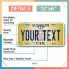 Picture of InkMyPlate Personalized Mississippi Car License Plate | 12x6 Inch | Select from All 50 States | 3 Sizes | Custom Plate for Front Car Bumper | Personalized Car Tags | USA Thick .040 Aluminum