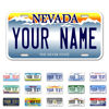 Picture of InkMyPlate Personalized Nevada Car License Plate | 12x6 Inch | Select from All 50 States | 3 Sizes | Custom Plate for Front Car Bumper | Personalized Car Tags | USA Thick .040 Aluminum