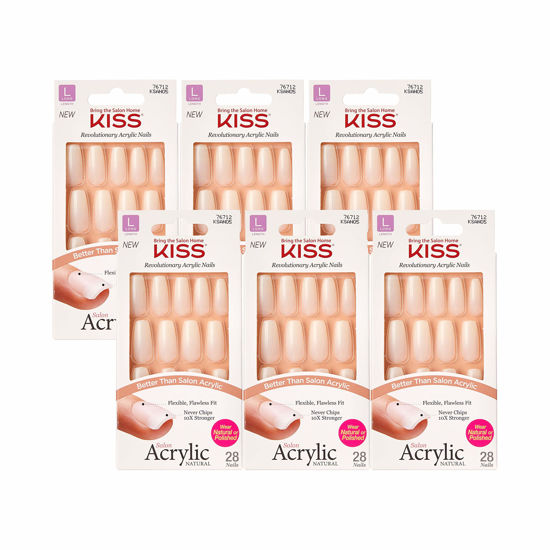 Picture of KISS Salon Acrylic Natural Nails KSAN (6 PACK, KSAN05)