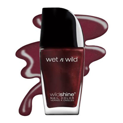 Picture of Wet n Wild Wild Shine Nail Polish, Red Burgundy Frost, Nail Color