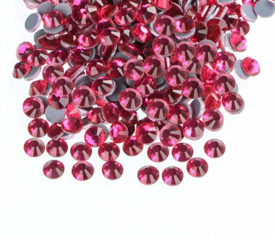 Picture of QOGIR 3000 Pieces SS16 Rose Hotfix Rhinestones for Crafts Clothes Nail Art Diamantes Flatback 4mm Glass Gems Rhinestone