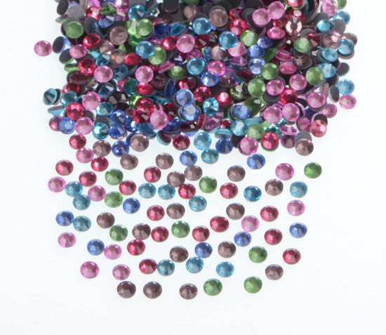 Picture of QOGIR 3000 Pieces SS16 Mixed Hotfix Rhinestones for Crafts Clothes Nail Art Diamantes Flatback 4mm Glass Gems Rhinestone