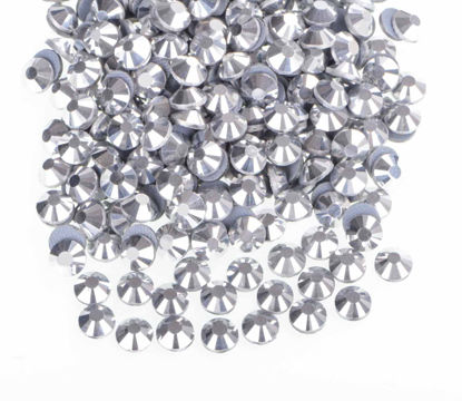 Picture of QOGIR 3000 Pieces SS16 Metallic Silver Hotfix Rhinestones for Crafts Clothes Nail Art Diamantes Flatback 4mm Glass Gems Rhinestone