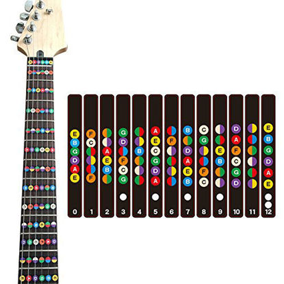 Picture of COCODE Guitar Fretboard Note Decals Fret Stickers For Acoustic Electric Guitar Practice Learner Beginner