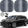 Picture of Autoamerics 2-Piece Windshield Sun Shade - Metallic Gray Foldable Car Front Window Sunshade for Most Cars SUV Truck Heat Blocker Visor Protector Blocks Max UV Rays and Keeps Your Vehicle Cool - Large